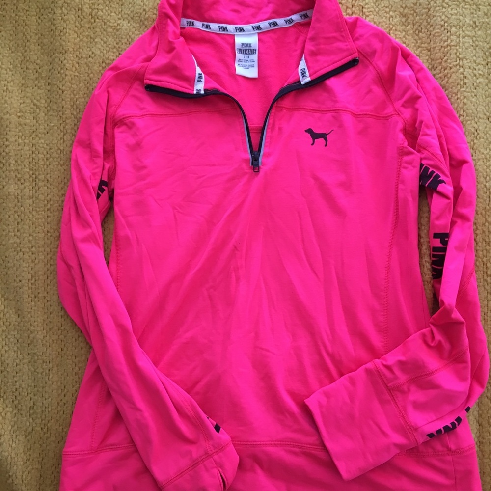 Pink quarter zip